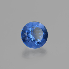 Fluorita que cambia de color Azul violeta natural de 11.45 ct, Corte Redondo, VS