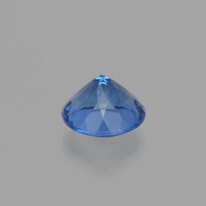 Fluorita que cambia de color Azul marino intenso natural de 11.19 ct, Corte Redondo, VS