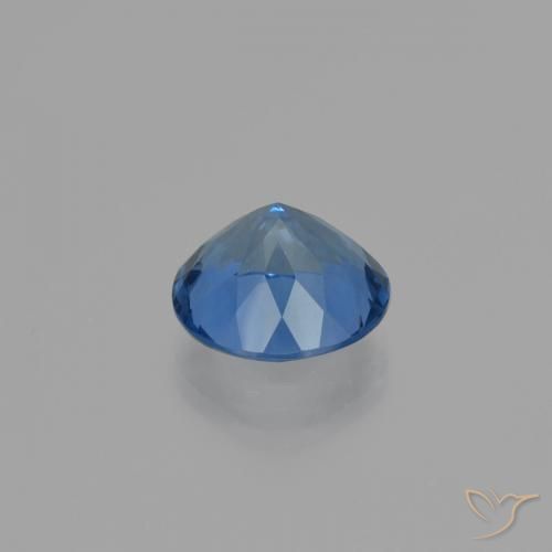 Fluorita que cambia de color Azul marino intenso natural de 11.08 ct, Redondo, VS