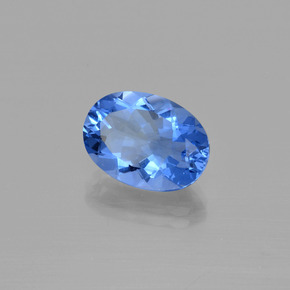 Fluorita con cambio de color azul violeta natural de 8,33 ct, corte óvalo, VS