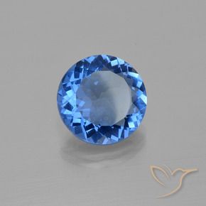 Fluorita que cambia de color Azul oscuro natural de 12.34 ct, Redondo, VS