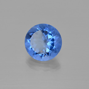 Fluorita que cambia de color Azul violeta natural de 13.10 ct, Corte Redondo, VS
