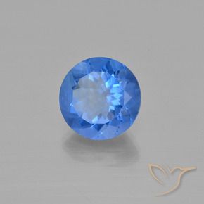Fluorita que cambia de color Azul egipcio natural de 13.99 ct, Redondo, VS