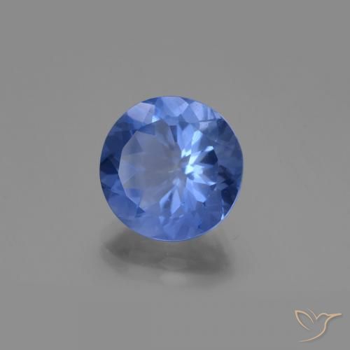 Fluorita que cambia de color Azul marino natural de 11.27 ct, Redondo, VS