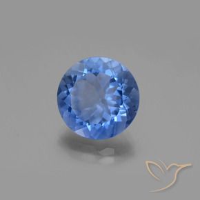 Fluorita que cambia de color Azul marino natural de 10.95 ct, Redondo, VS