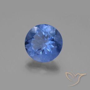 Fluorita que cambia de color Azul oscuro natural de 11.61 ct, Redondo, VVS-VS