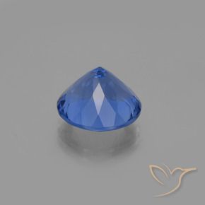 Fluorita que cambia de color Azul oscuro natural de 11.61 ct, Redondo, VVS-VS