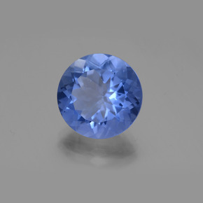 Fluorita que cambia de color Azul oscuro natural de 11.80 ct, Corte Redondo, VS