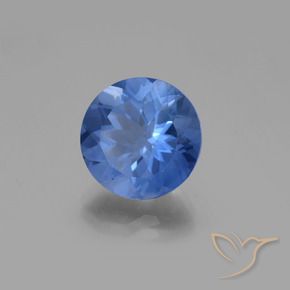 Fluorita que cambia de color Azul oscuro natural de 11.78 ct, Redondo, VS