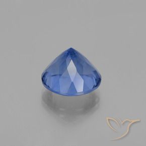 Fluorita que cambia de color Azul oscuro natural de 12.15 ct, Redondo, VS