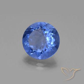 Fluorita que cambia de color Azul marino intenso natural de 13.26 ct, Redondo, VS
