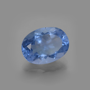 Fluorita con cambio de color violeta a azul natural de 8,98 ct, corte óvalo, VS