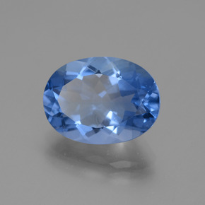 Fluorita con cambio de color violeta a azul natural de 8,65 ct, corte óvalo, VS
