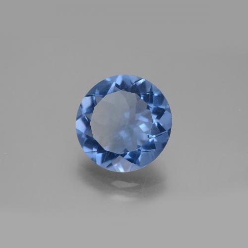 Fluorita que cambia de color Azul oscuro natural de 9.55 ct, Corte Redondo, VVS-VS