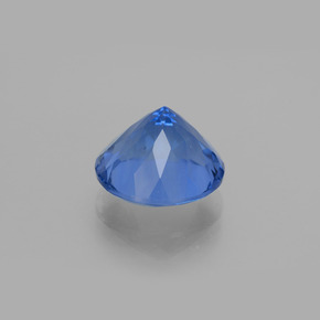 Fluorita que cambia de color Violeta a azul natural de 11.46 ct, Corte Redondo, VS