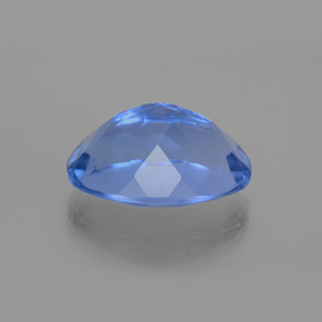 Fluorita con cambio de color azul egipcio natural de 20,76 ct, corte óvalo, VVS