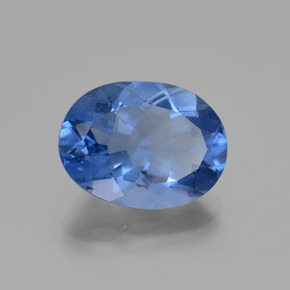 Fluorita con cambio de color azul violeta natural de 20,76 ct, corte óvalo, VS