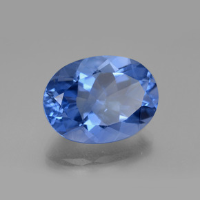 Fluorita que cambia de color Azul marino natural de 21.46 ct, Corte Óvalo, VS