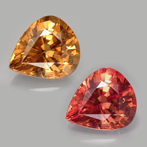 Granate con cambio de color multicolor natural de 1,41 ct, en forma de pera, VS