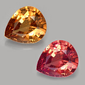 Granate con cambio de color multicolor natural de 1,16 ct, en forma de pera, VS