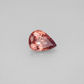 Granate que cambia de color rosado / rojo naranja natural de 1.24 ct, En forma de pera, VS