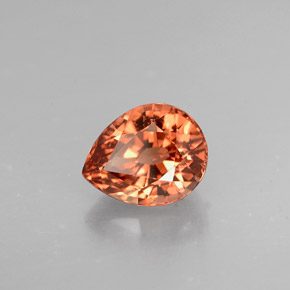Granate que cambia de color Cuarzo Rosa natural de 1.25 ct, En forma de pera, VVS-VS
