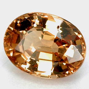 Granate que cambia de color Naranja natural de 1.11 ct, Corte Óvalo, VVS-VS