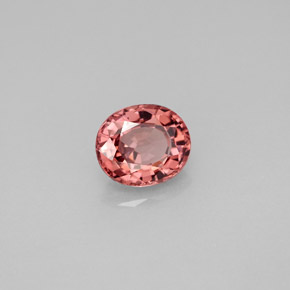 Granate que cambia de color Rosado naranja natural de 1.31 ct, Corte Óvalo, VVS-VS