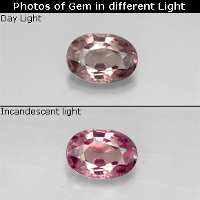 Granate con cambio de color multicolor natural de 0,76 ct, corte óvalo, VVS