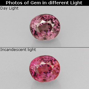 Granate con cambio de color multicolor natural de 1,01 ct, corte óvalo, VS-SI