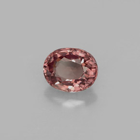 Granate que cambia de color Rosado a naranja rojizo natural de 0.75 ct, Corte Óvalo, VS