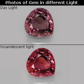 Granate con cambio de color multicolor natural de 0,92 ct, en forma de pera, VS