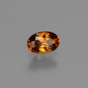 Granate que cambia de color Marrón naranja dorado natural de 0.65 ct, Corte Óvalo, VVS-VS