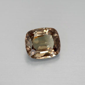 Granate con cambio de color multicolor natural de 1,81 ct, corte cojín, VS