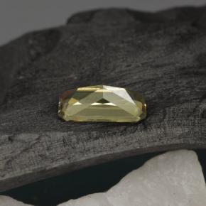 Granate con cambio de color amarillo natural de 0,74 ct, corte esmeralda, VS