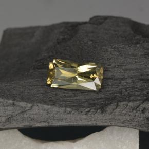 Granate con cambio de color amarillo natural de 0,76 ct, corte esmeralda, VS