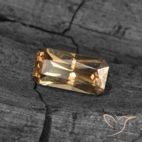 Granate que cambia de color Marrón-oro natural de 0.71 ct, Corte Octágono / Esmeralda, VS