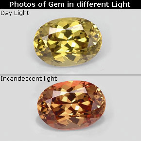 Granate con cambio de color multicolor natural de 1,09 ct, corte óvalo, VVS-VS