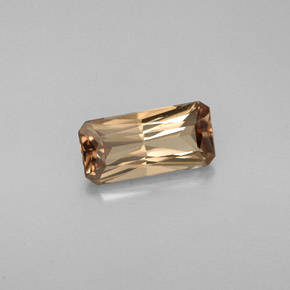 Granate que cambia de color Marrón naranja dorado natural de 1.44 ct, corte esmeralda, VS