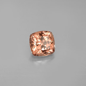 Granate que cambia de color Marrón rosado dorado natural de 1.13 ct, Corte Cojín, VS