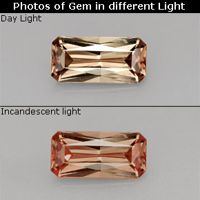 Granate con cambio de color multicolor natural de 1,21 ct, corte esmeralda, VVS-VS
