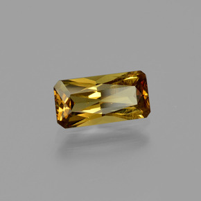 Granate que cambia de color Marrón/naranja verdoso natural de 1.25 ct, corte esmeralda, VS