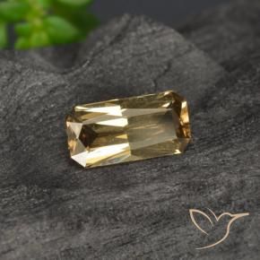 Granate con cambio de color dorado natural de 0,63 ct, corte esmeralda, VVS-VS
