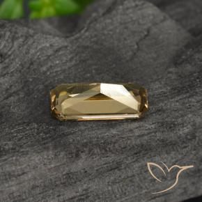 Granate con cambio de color dorado natural de 0,63 ct, corte esmeralda, VVS-VS