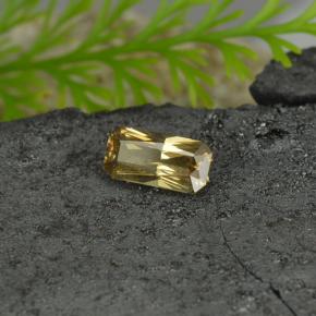 Granate con cambio de color amarillo natural de 0,78 ct, corte esmeralda, VVS-VS