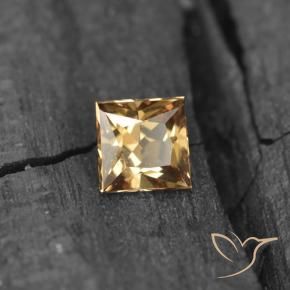 Granate con cambio de color dorado natural de 0,58 ct, cuadrado, VVS-VS
