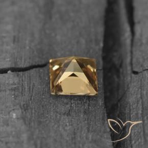 Granate con cambio de color dorado natural de 0,58 ct, cuadrado, VVS-VS