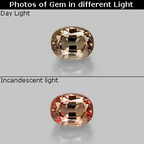 Granate con cambio de color multicolor natural de 1,12 ct, corte óvalo, VS