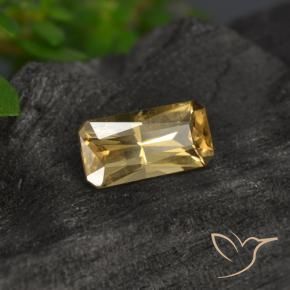 Granate que cambia de color Marrón-oro natural de 0.81 ct, Corte Octágono / Esmeralda, VS