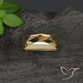 Granate que cambia de color Marrón-oro natural de 0.81 ct, Corte Octágono / Esmeralda, VS